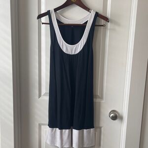 Black and White sequined Sleeveless Women's Dress